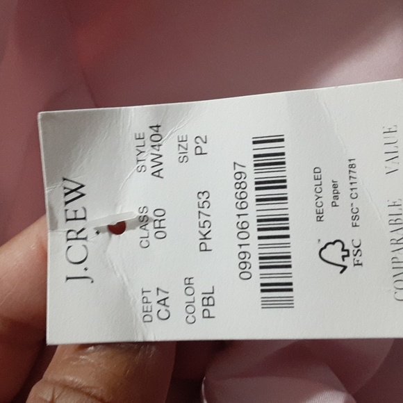 J. Crew NWT Light Pink Pants Cropped Women's Size 2Petite Beach Preppy Coastle - Picture 5 of 5